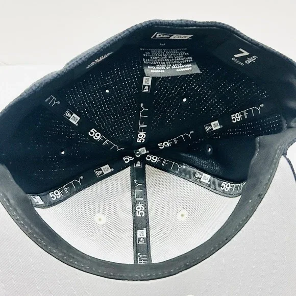 New Era Los Angeles Dodgers Thermal Front 59FIFTY Fitted Hat Cap 7 5/8 Blue MLB - Picture 5 of 5